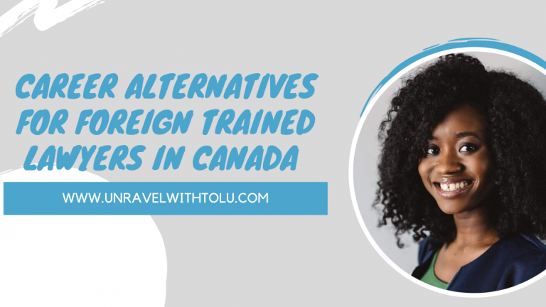 career alternatives for foreign trained lawyers in Canada